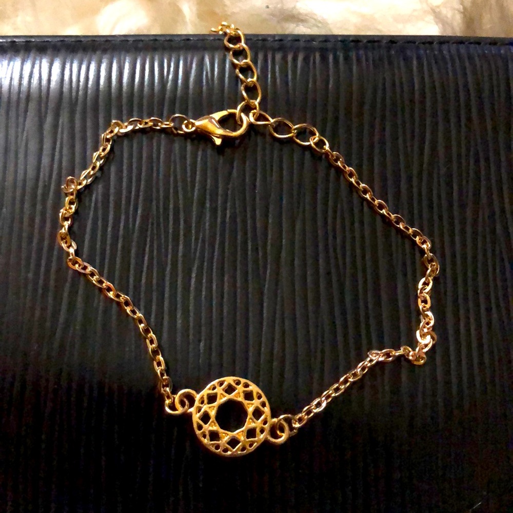 Gold Bracelet, Pretty, Adjustable